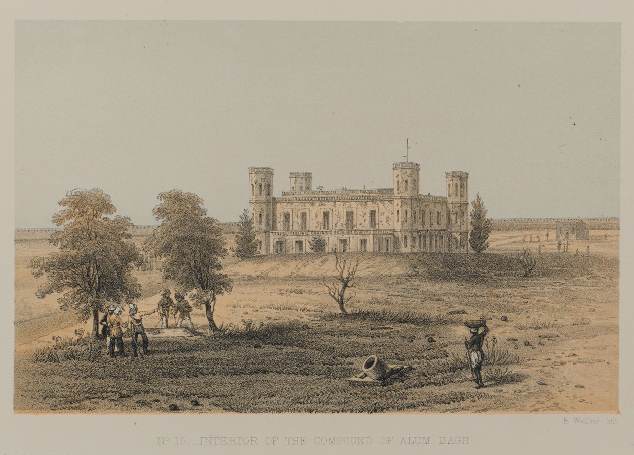 Interior del recinto de Alumbagh, Lucknow de David Scott Lieutenant-Colonel (after) Dodgson