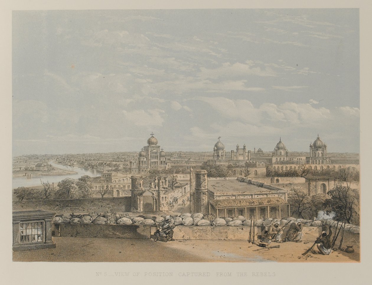 Vista de la posición capturada a los rebeldes, Lucknow de David Scott Lieutenant Colonel (after) Dodgson