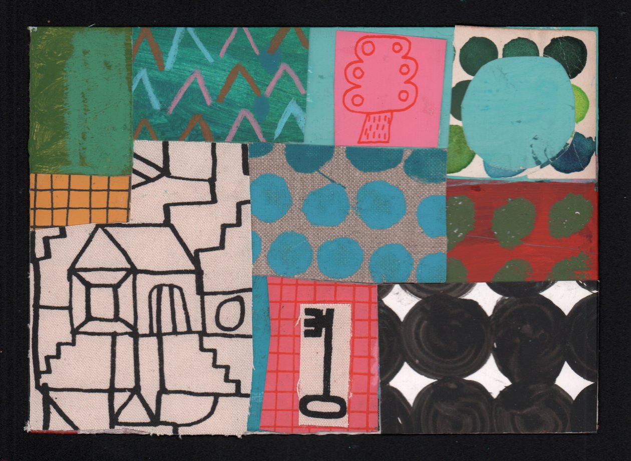 Llave de casa, 2023 (pintura y collage) de David Shillinglaw