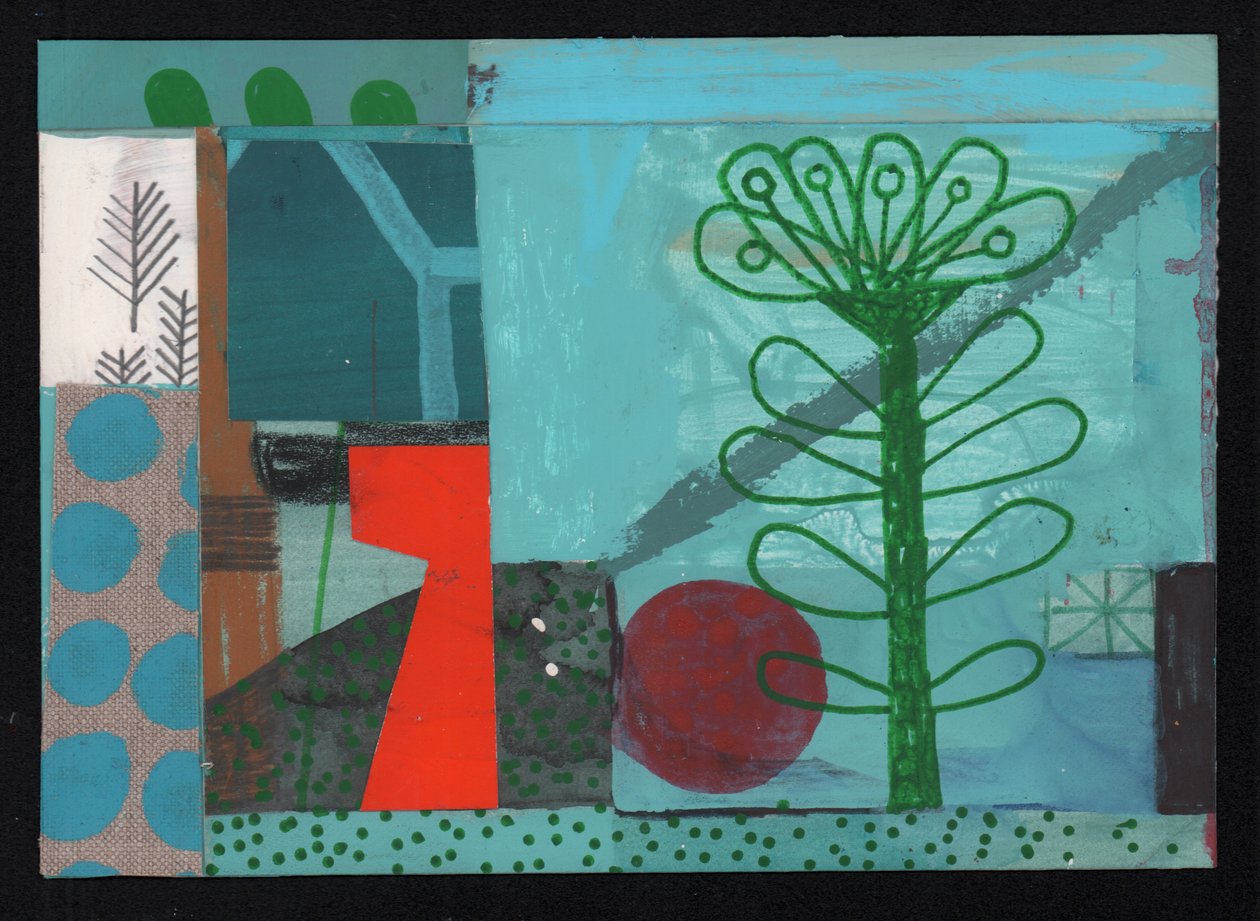 In Bloom In Bloom, 2023 (pintura y collage) de David Shillinglaw