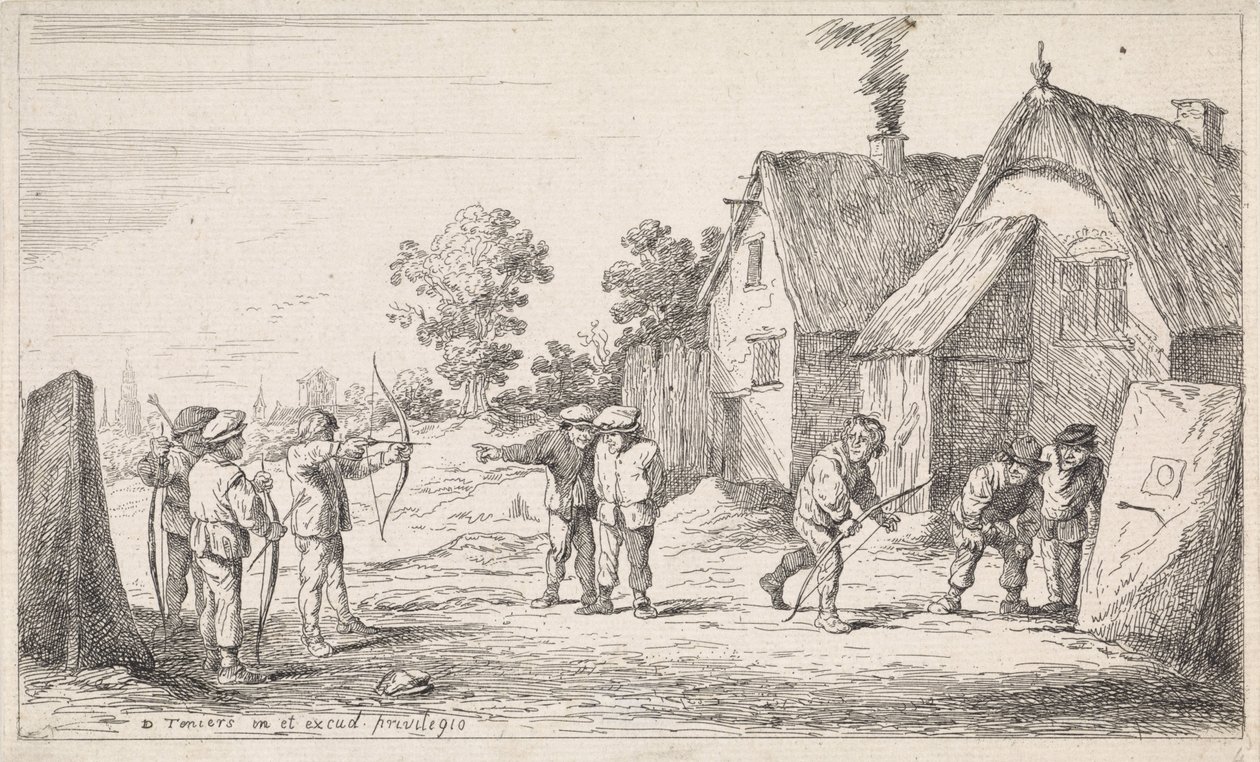 arqueros Escenas de género al aire libre (título de serie) de David Teniers (II)