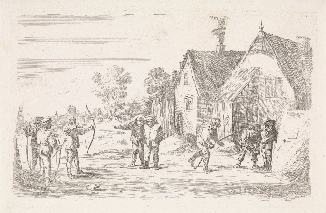 arqueros Escenas de género al aire libre (título de serie) de David Teniers (II)