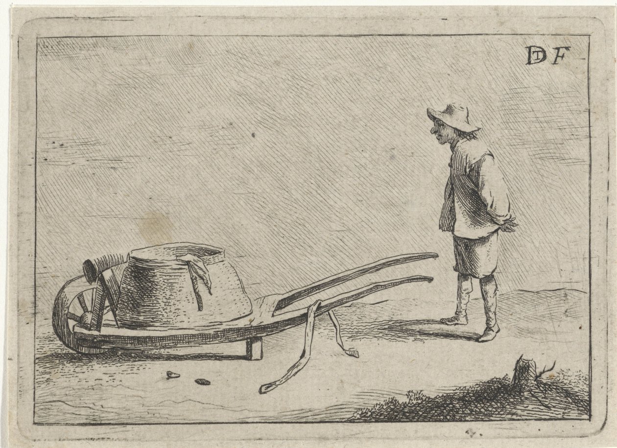 Hombre en una carretilla de David Teniers (II)