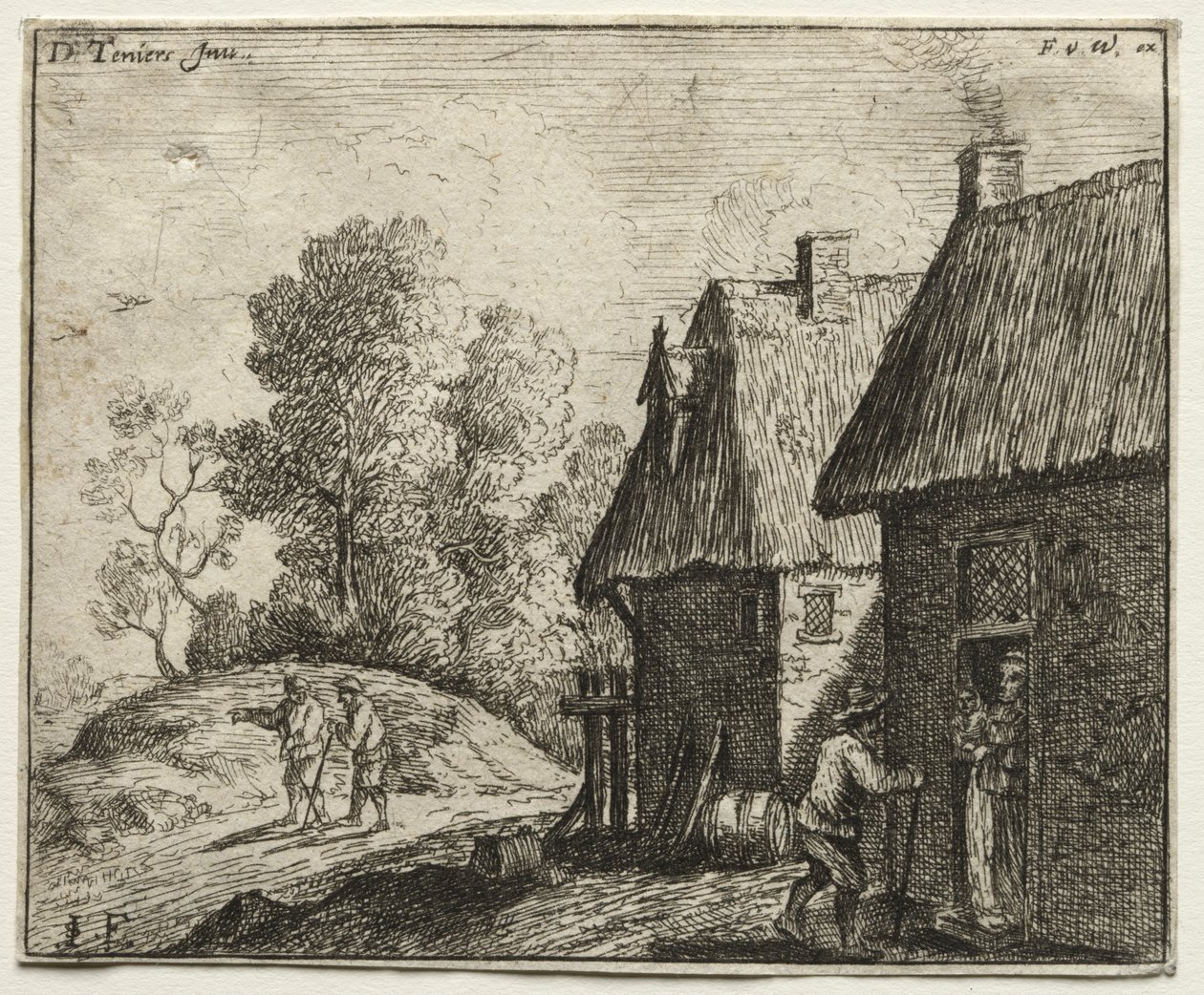 Campesino Hablando con una Mujer de David Teniers