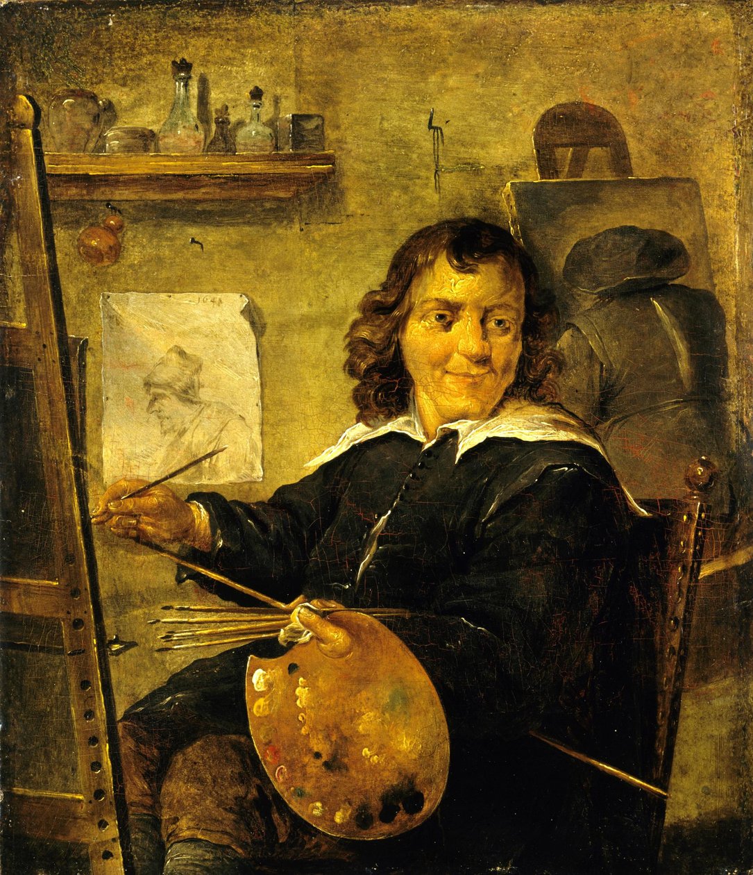 Pintor en su estudio de David Teniers the Younger
