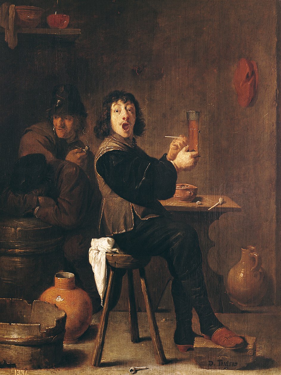 El soldado feliz de David Teniers the Younger
