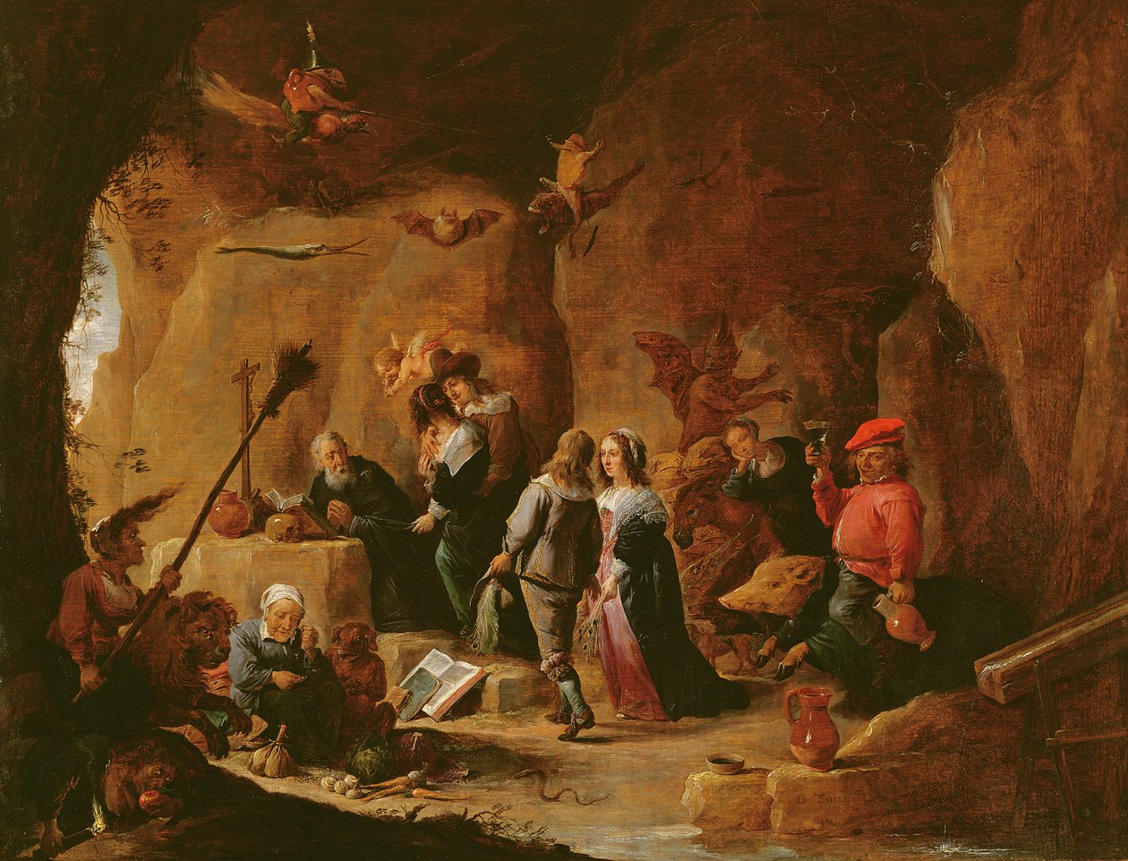 La tentación de San Antonio de David Teniers the Younger