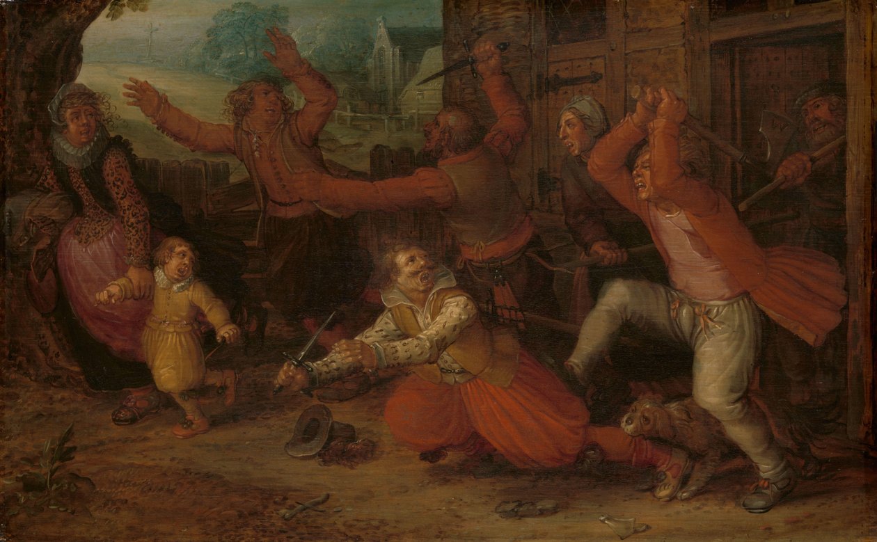 La alegría del campesino (La expulsión) de David Vinckboons (I) (workshop of)
