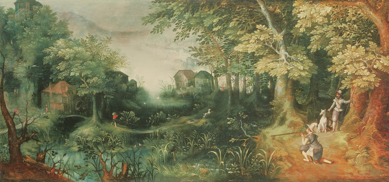 Paisaje con cazadores de David Vinckboons