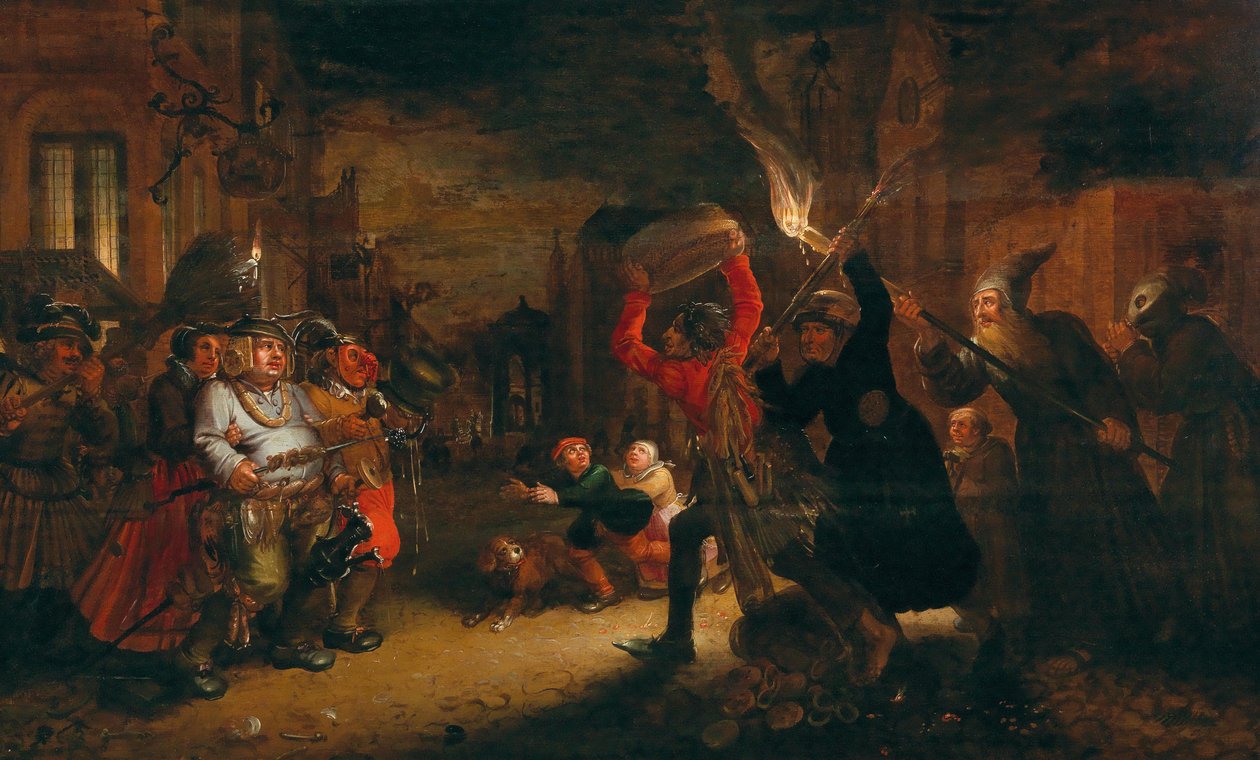 La lucha entre el Carnaval y la Cuaresma, principios del siglo XVII de David Vinckboons