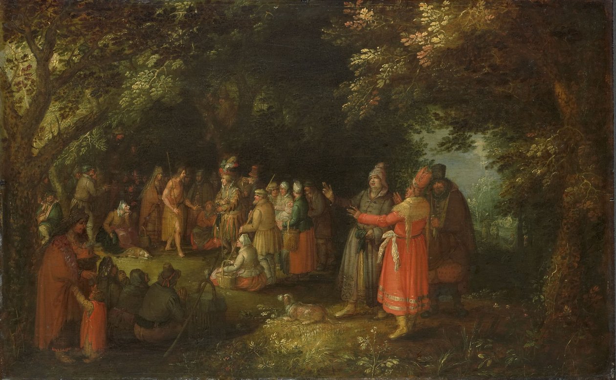 La predicación de San Juan Bautista de David Vinckboons