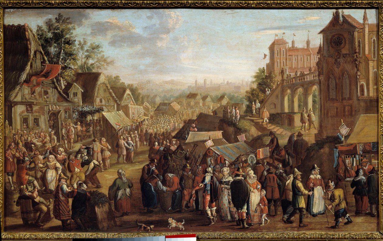 La Kermesse. Fiesta en un pueblo. Pintura de David Vinckboons (o Vinckeboons o Vinkeboons 1576-1629) de David Vinckeboons