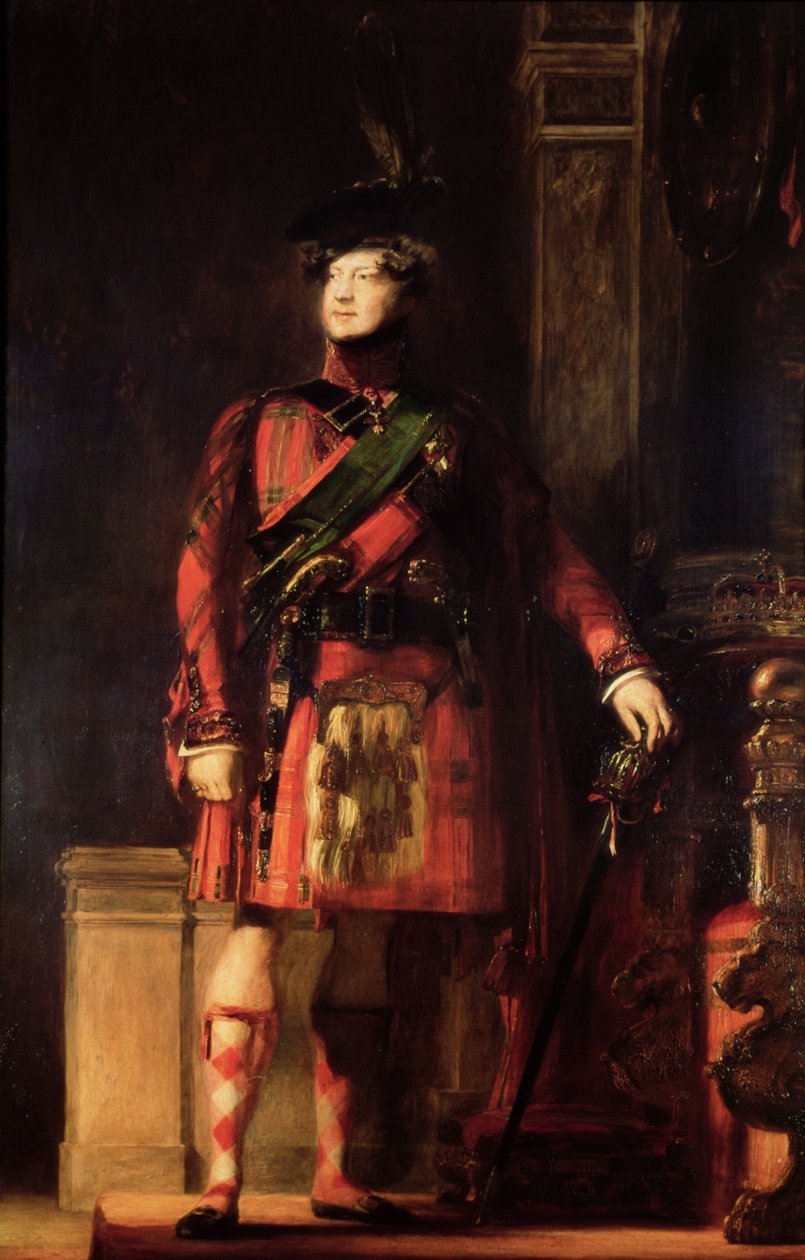 Jorge IV (1762-1830) en Traje de las Tierras Altas, 1830 de David Wilkie