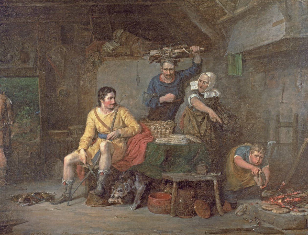 El rey Alfredo quemando las tortas de David Wilkie