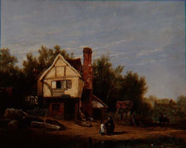 Paisaje con cabañas de David Wilkie