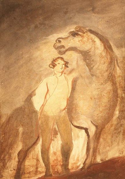 Hombre y caballo de David Wilkie