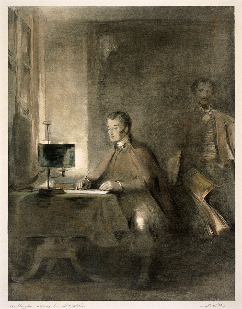 Wellington escribe sus despachos de David Wilkie