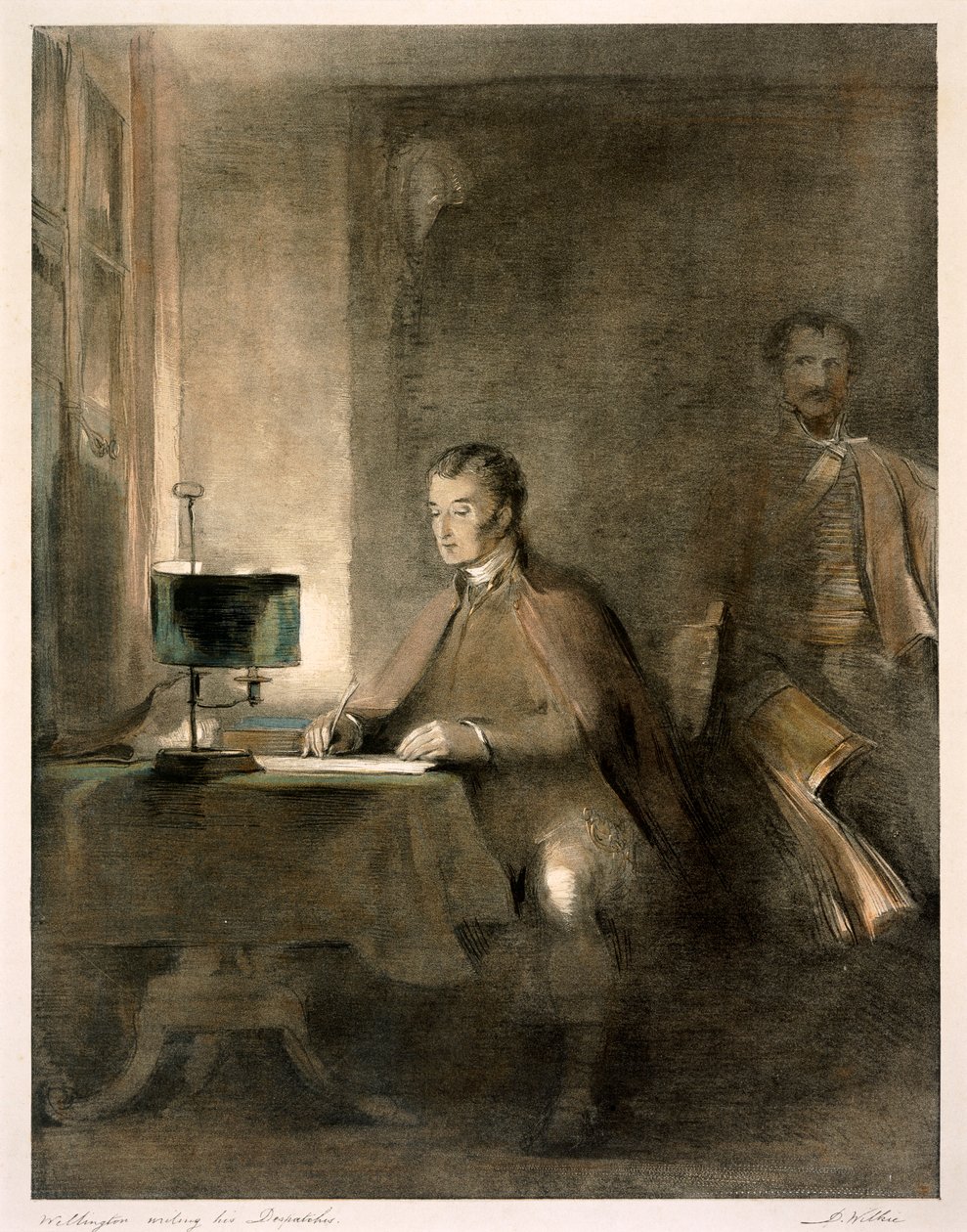 Wellington Escribiendo Sus Despachos, c. 1836 de David Wilkie