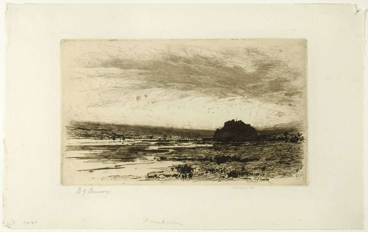 Dumbarton, lámina once de The Clyde Set de David Young Cameron
