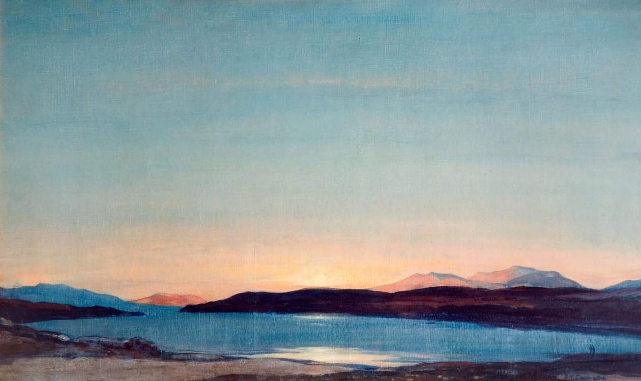 Atardecer, Loch Rannoch, 1923 de David Young Cameron
