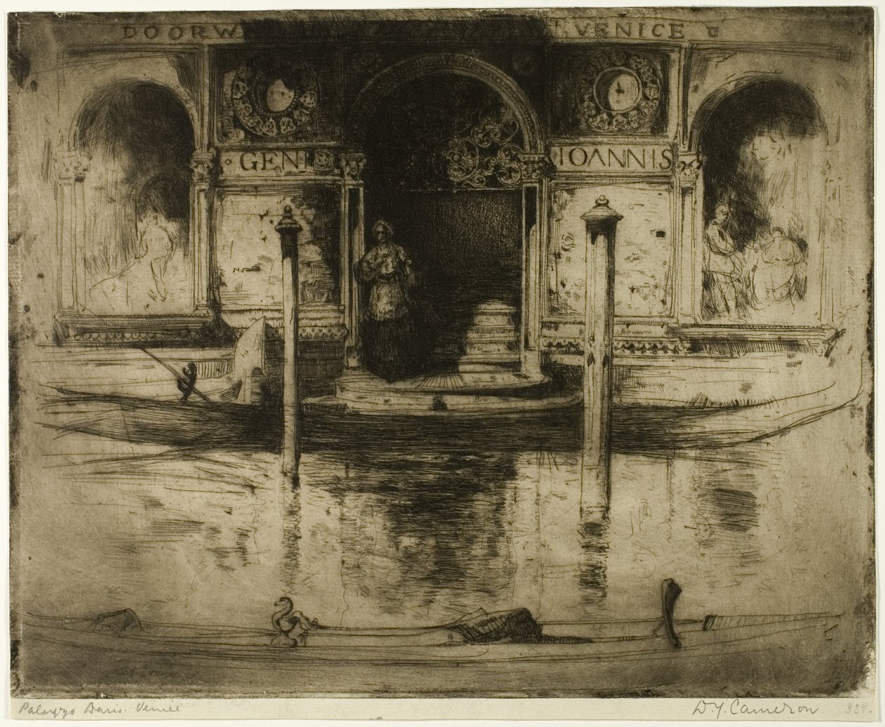 La puerta del palacio, lámina 22 del Conjunto del Norte de Italia de David Young Cameron