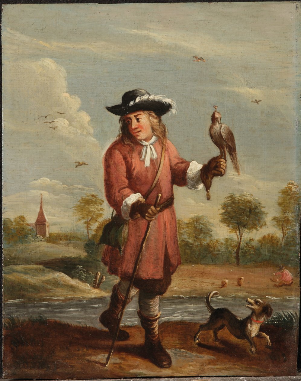 Una alegoría de los cuatro elementos: Aire (óleo sobre tabla) de David the Younger (follower of) Teniers