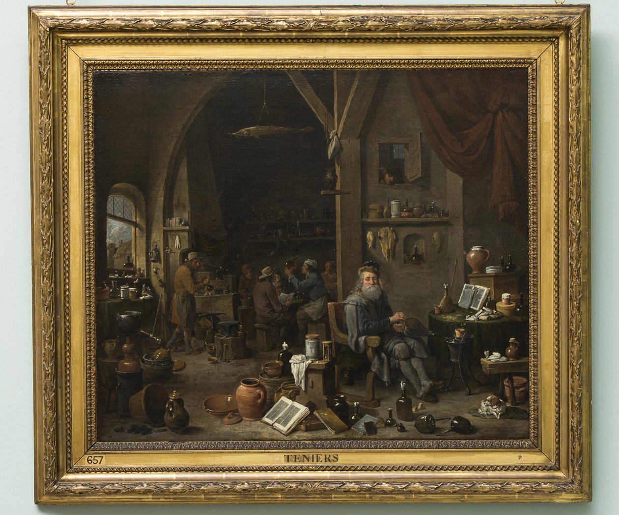 Un alquimista, finales de 1670 de David Teniers the Younger