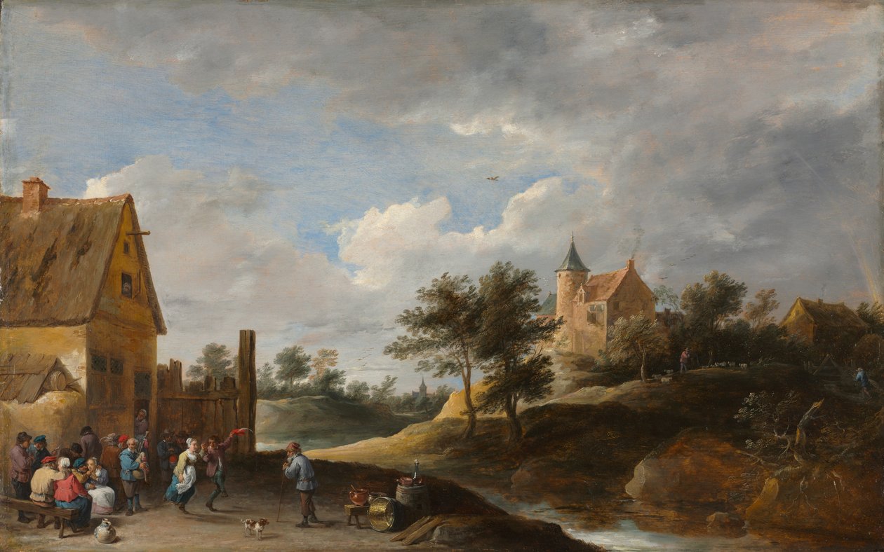 Paisaje con campesinos bailando, c.1645-50 de David Teniers the Younger
