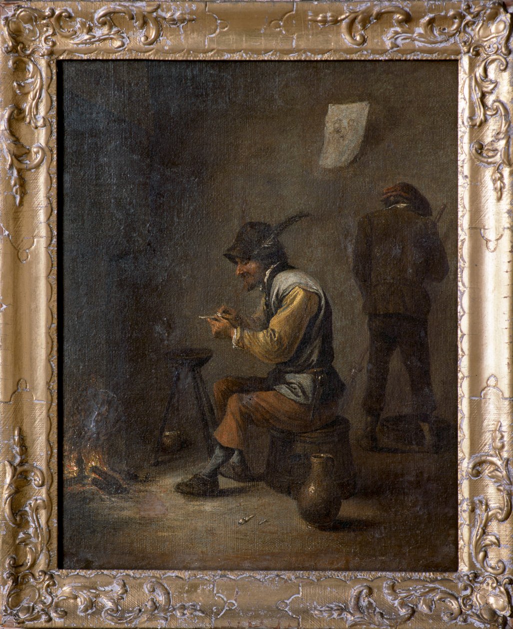 Campesinos en un interior (óleo sobre lienzo) de David Teniers the Younger