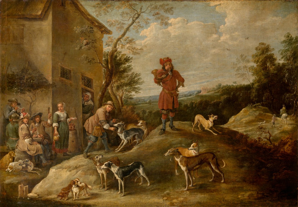Cazadores en reposo (aceite) de David the Younger Teniers