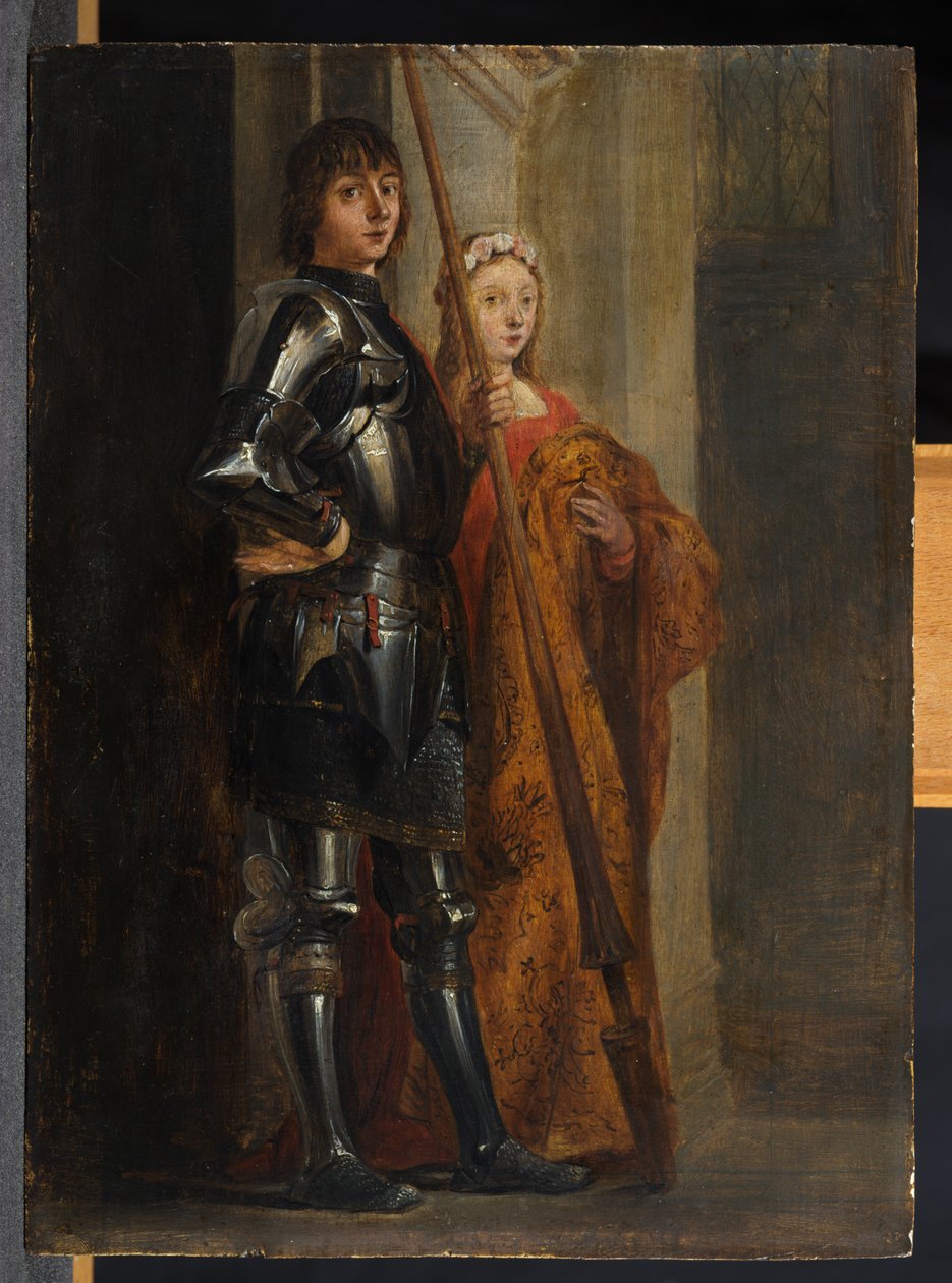 Santos Jorge y Cecilia, después de Antonello da Messina de David Teniers the Younger