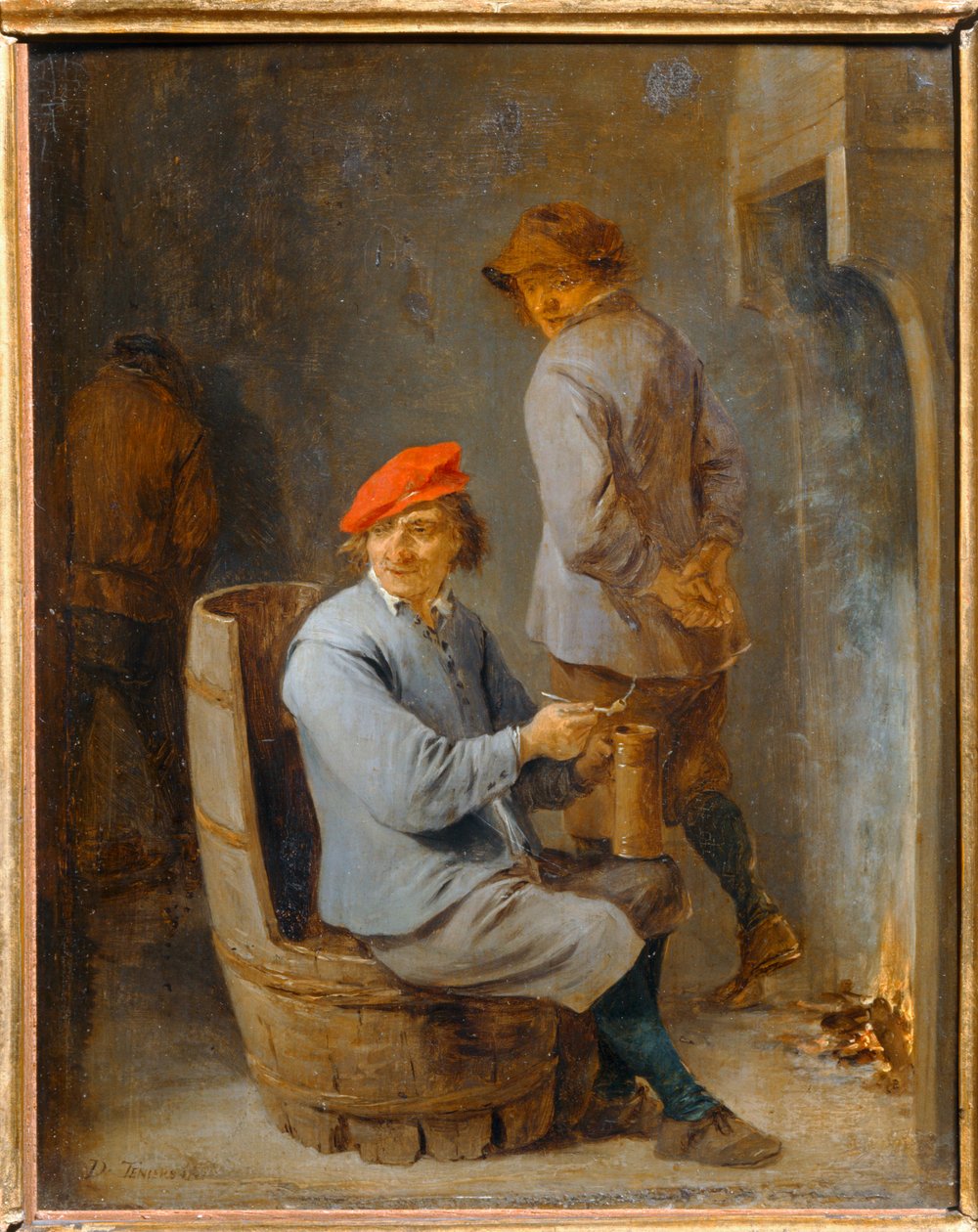 Fumar. Ahumador de barril ... de David the Younger Teniers