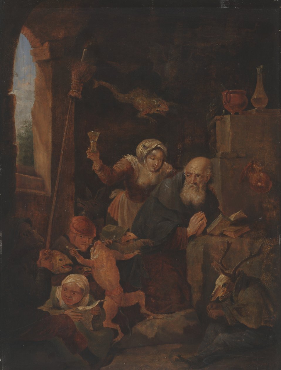 La tentación de San Antonio de David Teniers the Younger