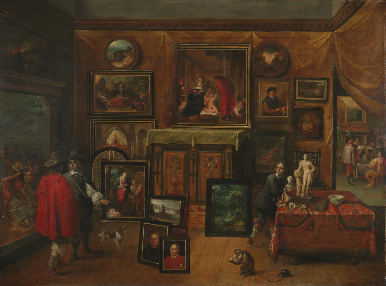 El interior de una galería de arte, c.1640 de David Teniers the Younger
