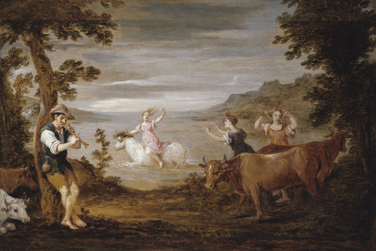 El rapto de Europa, 1654-56 de David Teniers the Younger