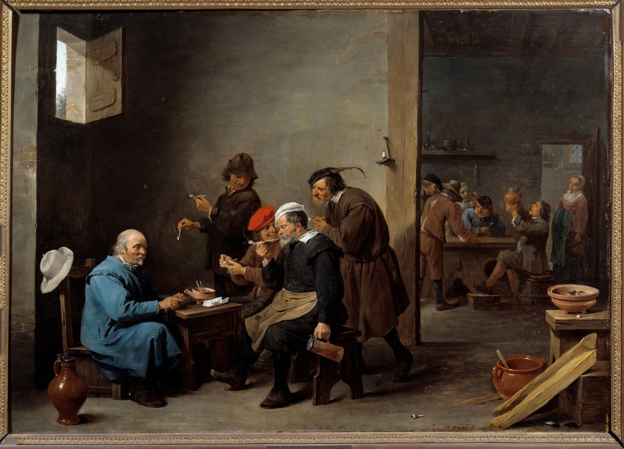 El hombre del sombrero blanco de David Teniers the Younger