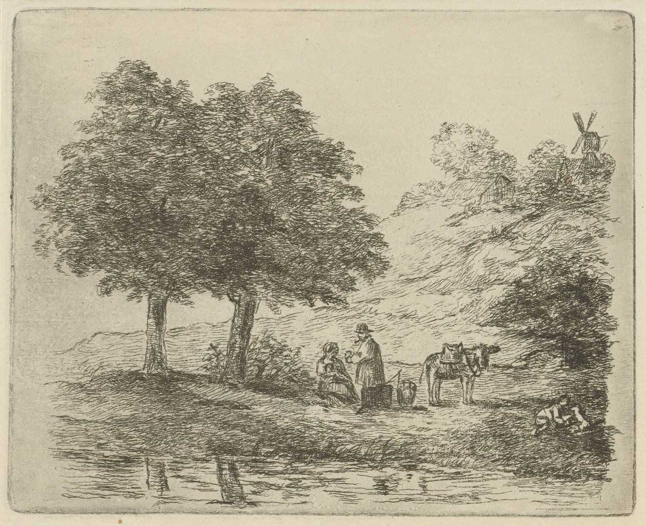 paisaje en familia de David van der Kellen