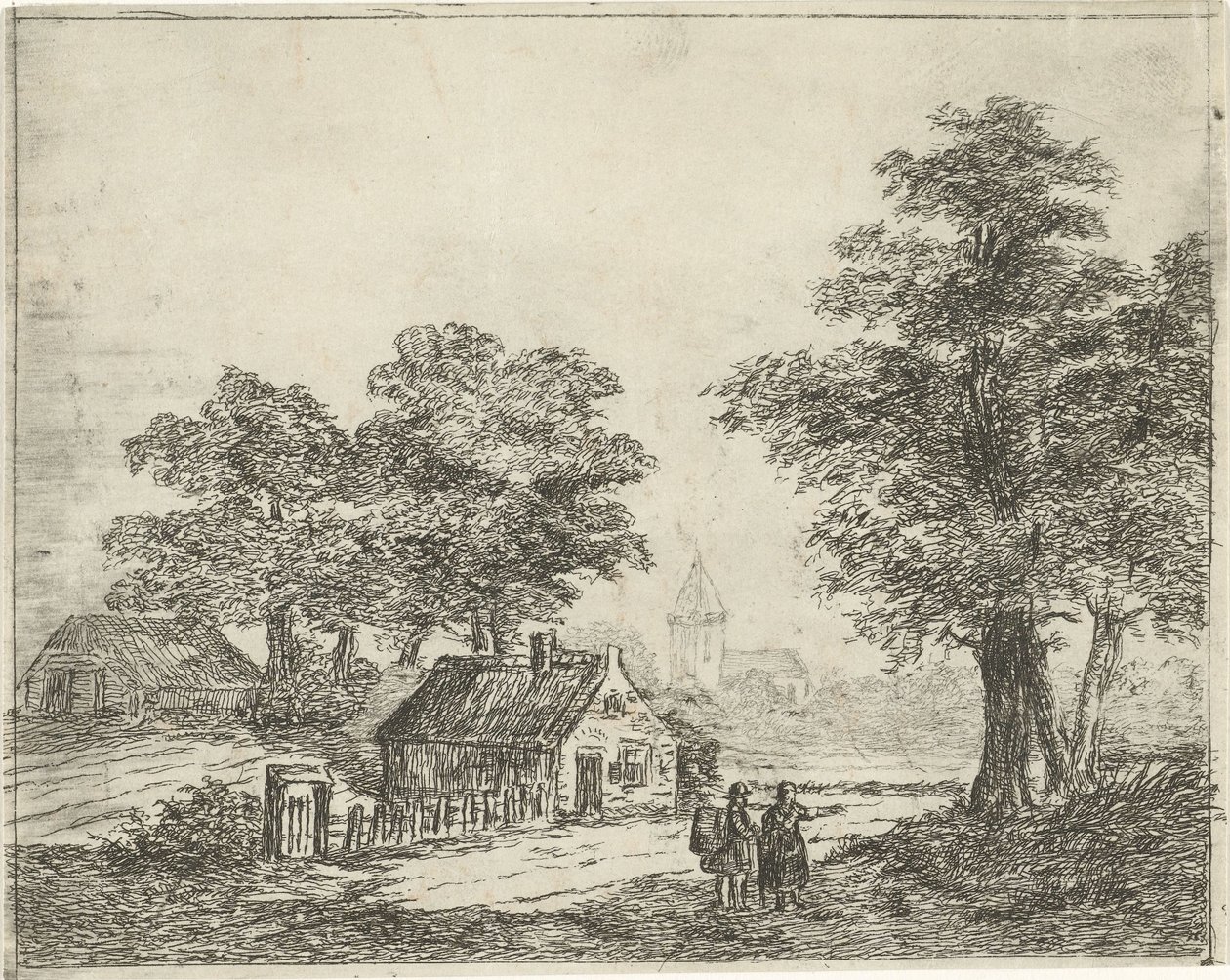 paisaje con excursionistas de David van der Kellen