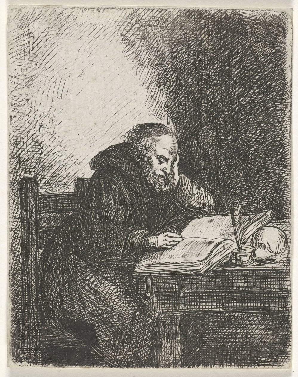 monje leyendo de David van der Kellen