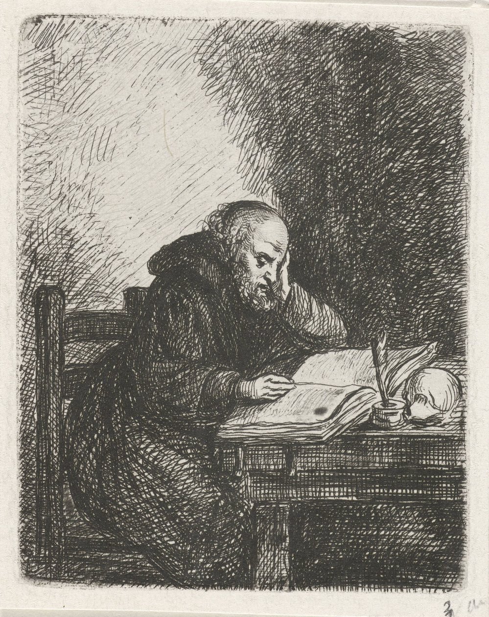 monje leyendo de David van der Kellen