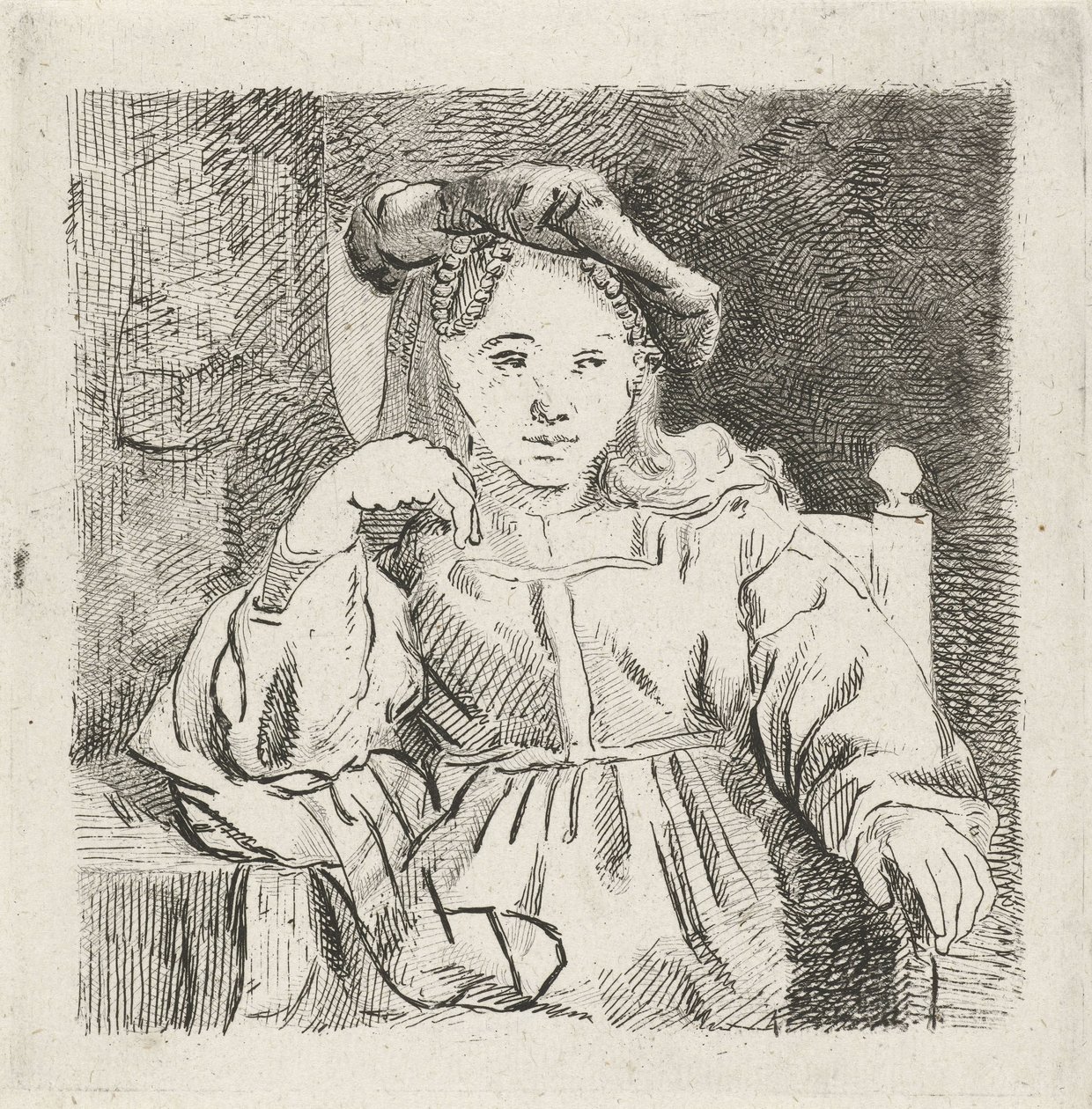 niña sentada de David van der Kellen