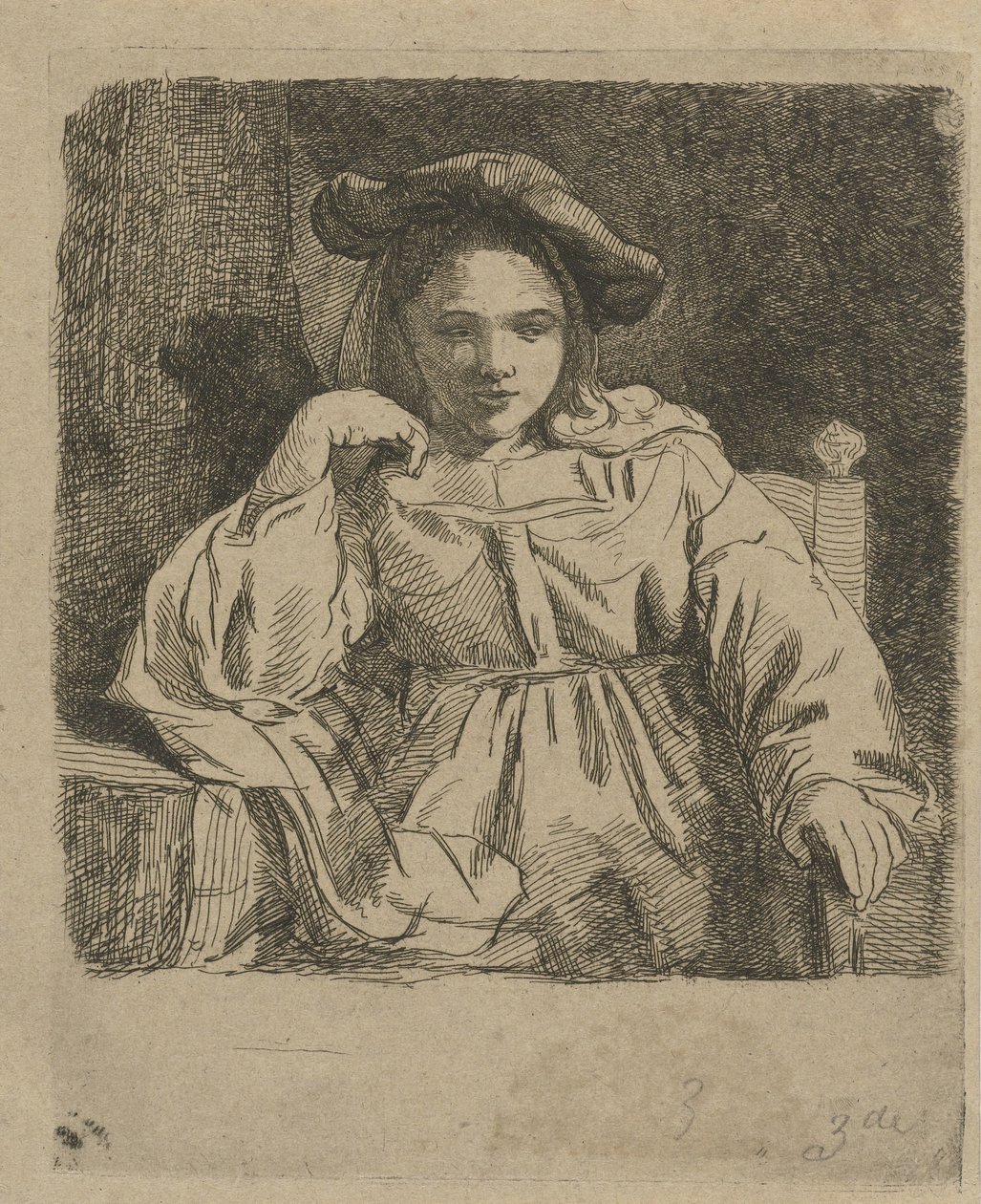 niña sentada de David van der Kellen