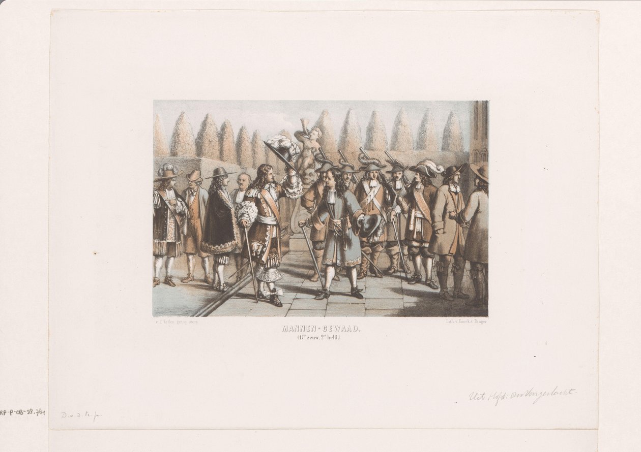 Encuentro entre nobles Túnica de hombre (siglo XVII, segunda mitad) (título sobre el objeto) de David van der Kellen