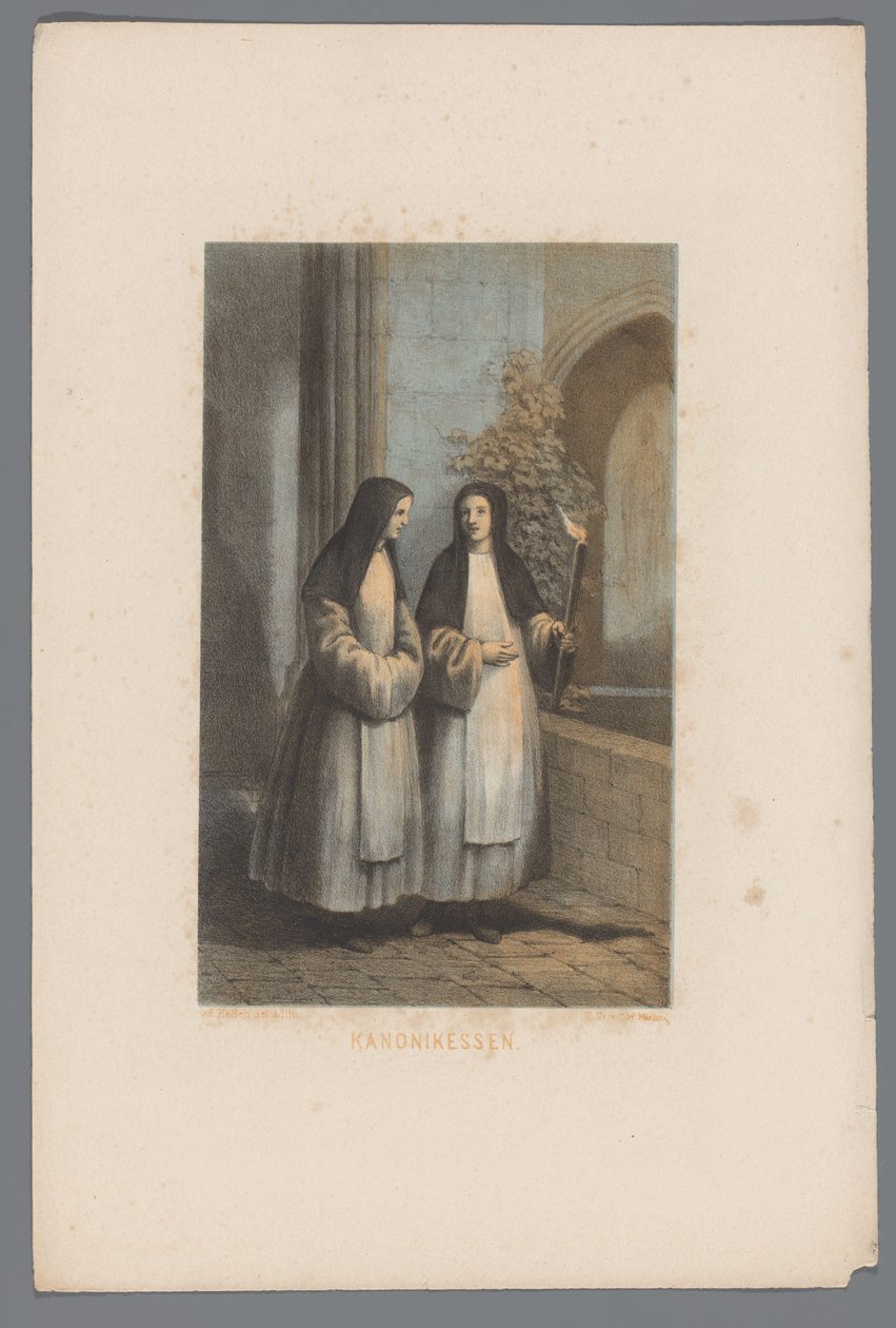 Dos canonesas regulares
Canonesas (título en el objeto) de David van der Kellen