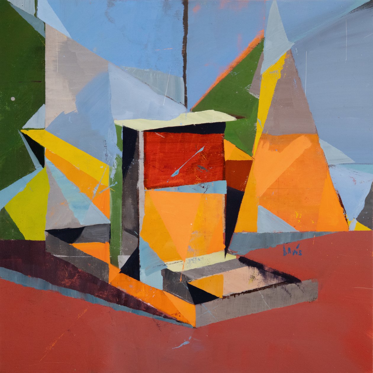 Boîte-hors-de-valise 17, 2024 (óleo sobre lino) de Davis Lisboa