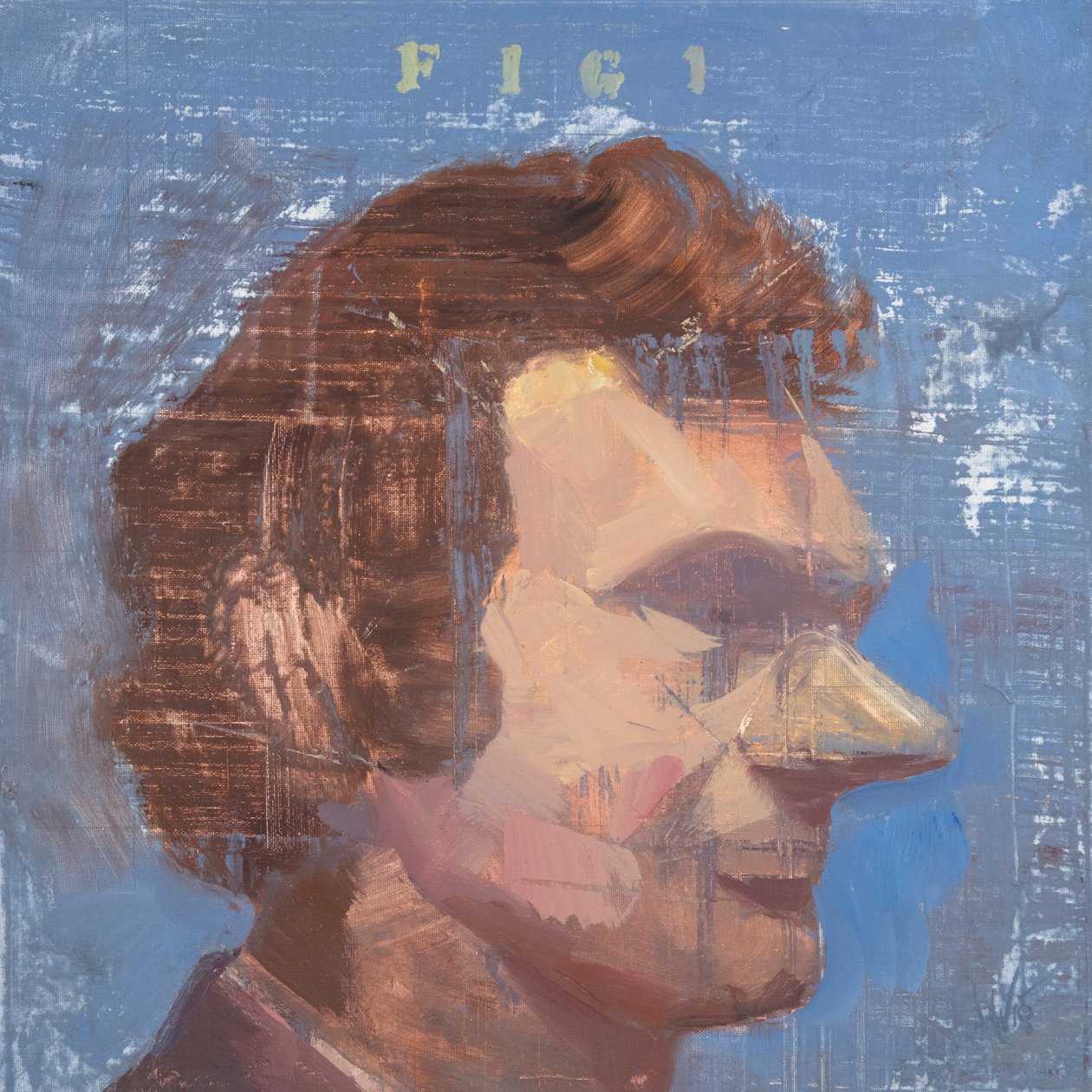 Marcel Broodthaers 14, 2021 (óleo sobre lino) de Davis Lisboa