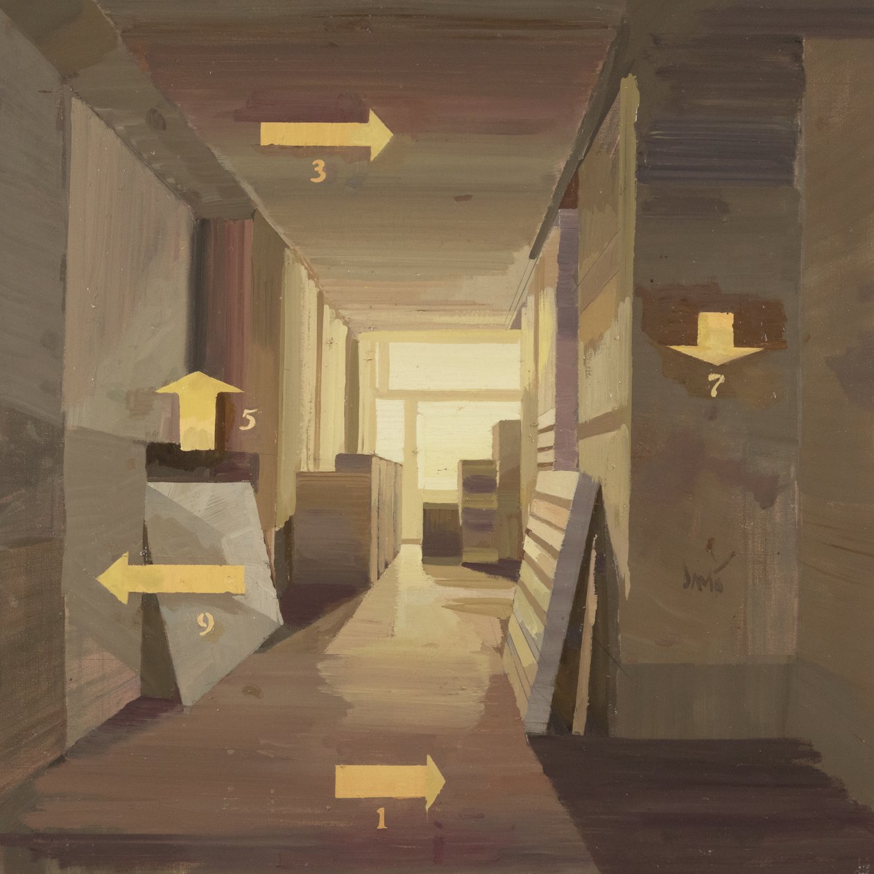 Musée des Aigles Modernes 19, 2024 (óleo sobre lino) de Davis Lisboa
