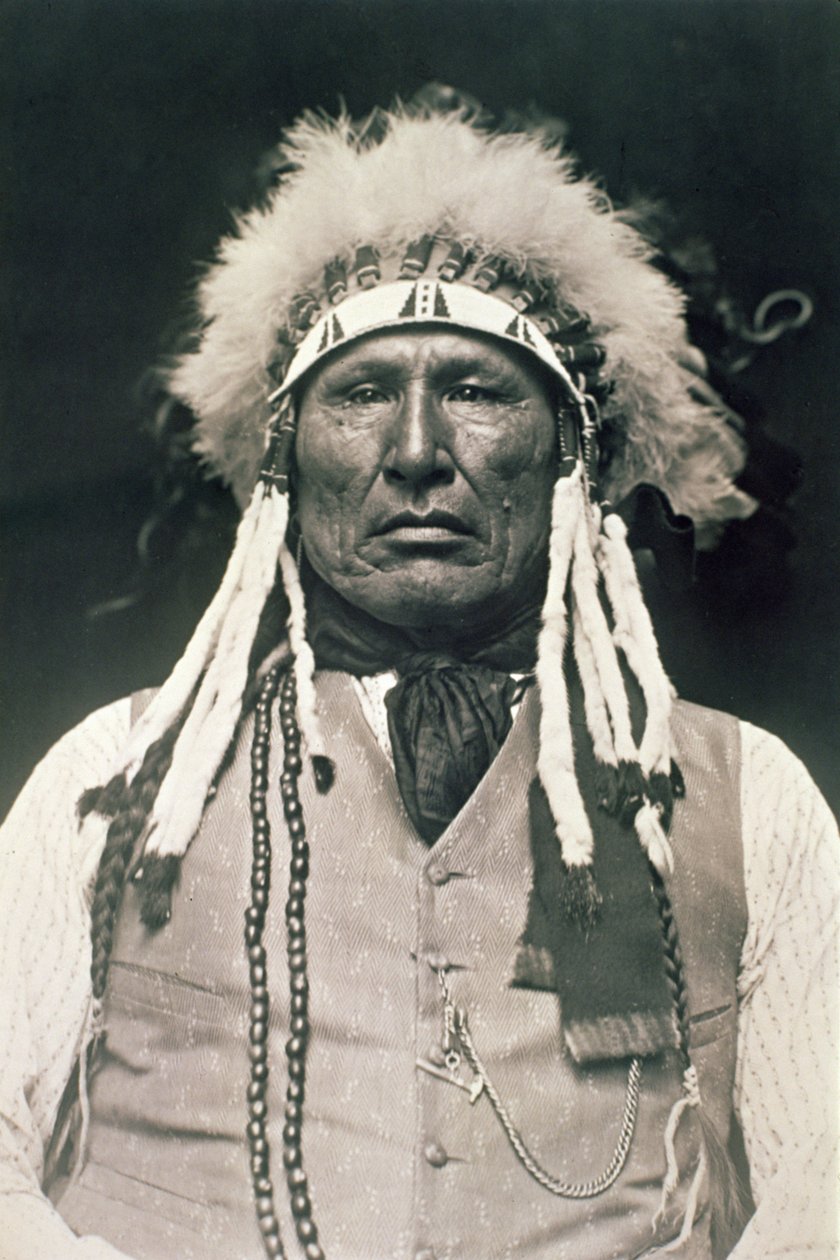 Wooden Leg, guerrero de los cheyennes del norte que luchó en la batalla de Little Bighorn en 1876 de DeLancey W. Gill
