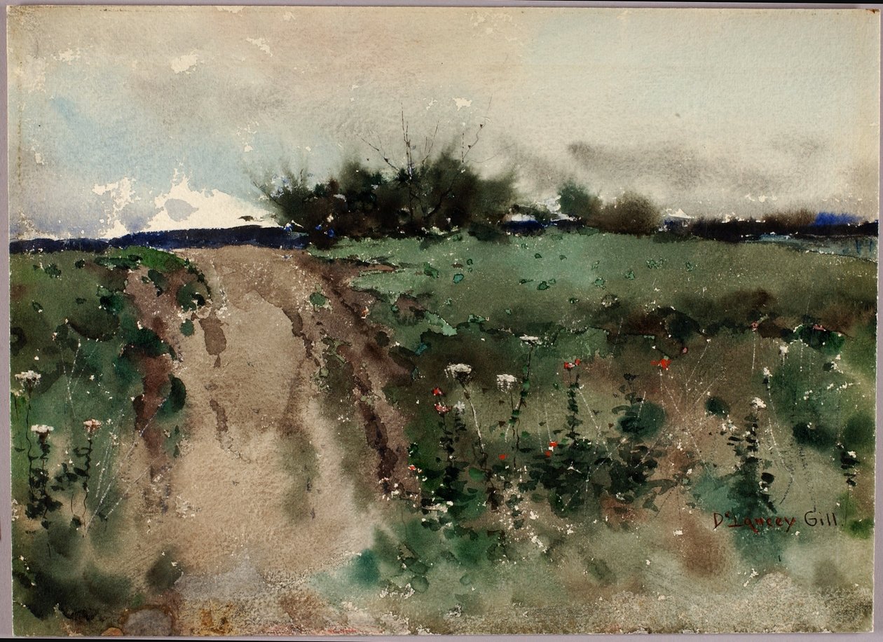 Boceto de paisaje de De Lancey Gill