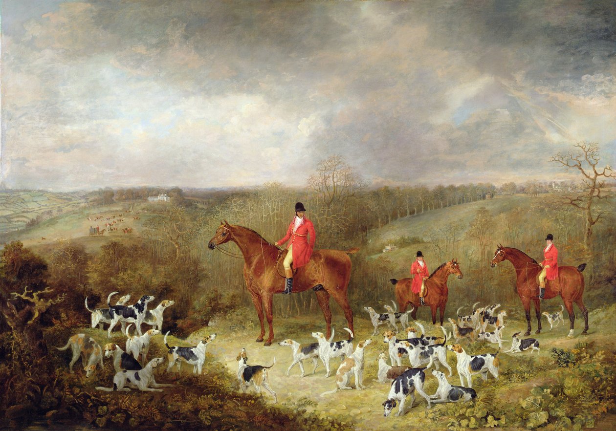 Lord Glamis y sus perros de caza, 1823 de Dean Wolstenholme
